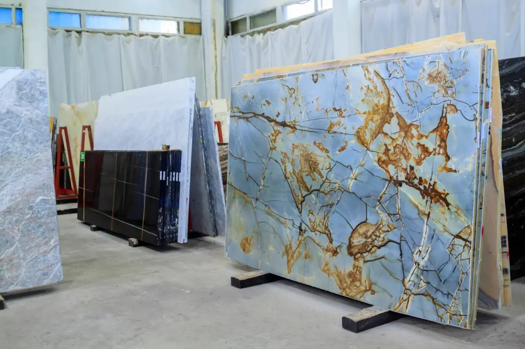 Commercial countertop samples fabricated by USA Dream Stone